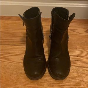 Paul Smith black, leather, bootie with zippers